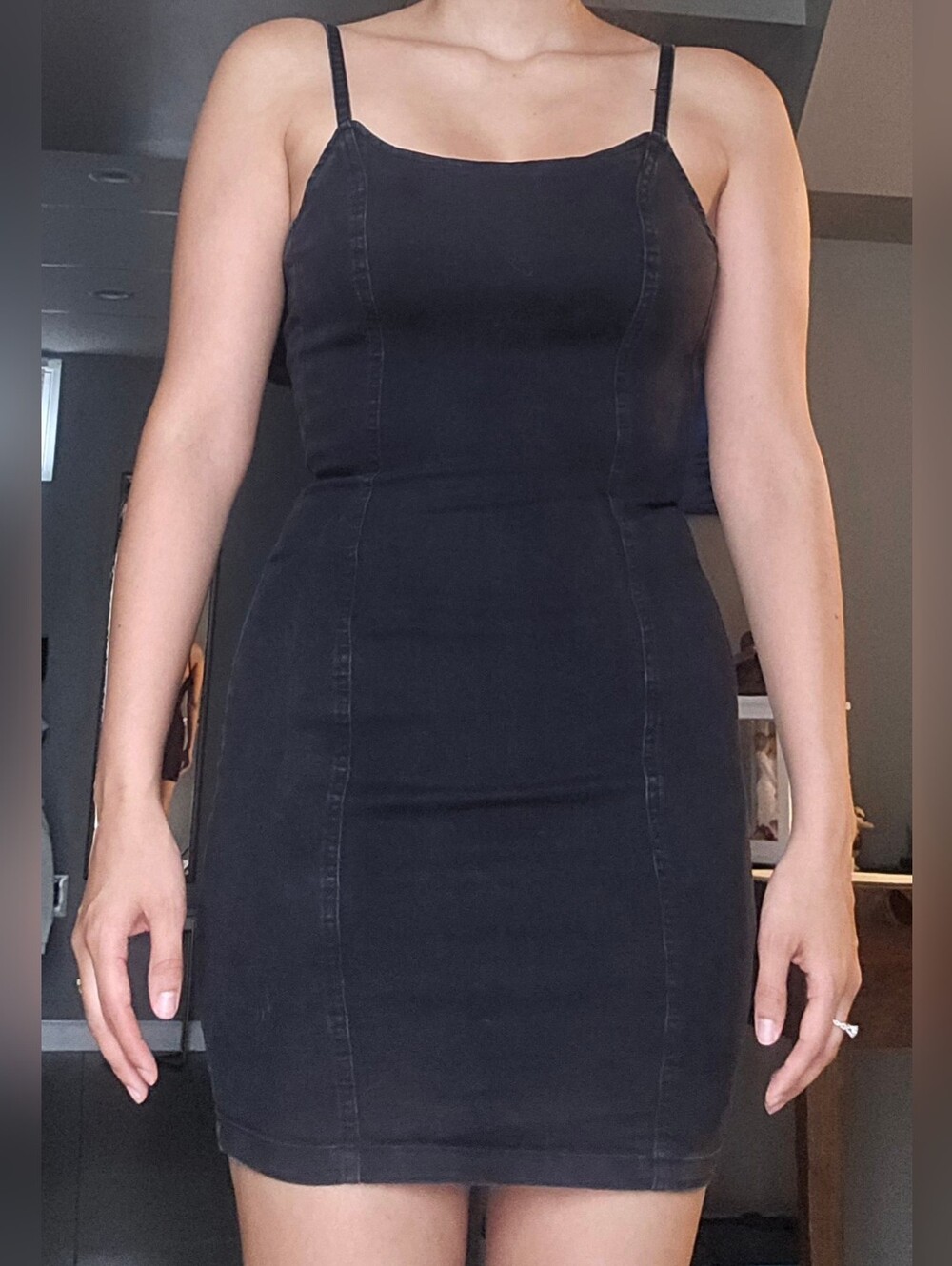 H&M Black Denim Mini Dress